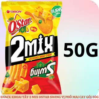 Hình ảnh Bánh snack khoai tây 2 MIX O'STAR SWING vị phô mai cay gói 50g - 1 GÓI