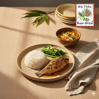 Hình ảnh Cơm Cá Rô Kho Tiêu