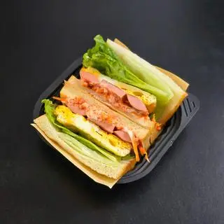 Hình ảnh Sandwich 1 tầng trứng xúc xích