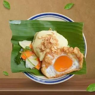 Hình ảnh Xôi bắp trứng ốp lòng đào