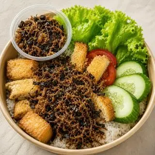 Hình ảnh Cơm ruốc nấm rong biển