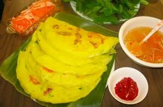 Hình ảnh bánh xèo nhân tôm bò(2 chiếc)