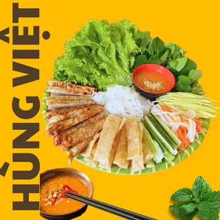 Hình ảnh Mẹt Nem Nướng 2 Người Mix 2 Loại Nem Kèm Rau Rừng