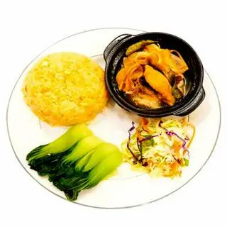 Hình ảnh Cơm đảo gà xáo gừng