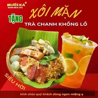 Hình ảnh Xôi mặn truyền thống tặng trà chanh