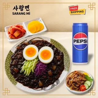 Hình ảnh Combo Mì Tương Đen (size lớn) + Bulgogi + Pepsi