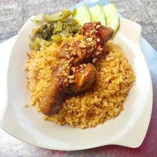 Hình ảnh cơm mắm tỏi đùi gà nhỏ