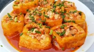 Hình ảnh đậu hũ dồn thịt
