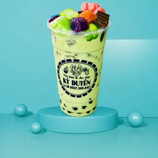 Hình ảnh TRÀ SỮA THÁI XANH FULL TOPPING