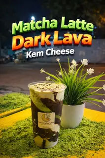 Hình ảnh Matcha latte dark lava kem chese