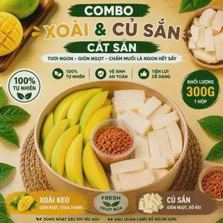 Hình ảnh Xoài và sắn cắt sẵn - 300g