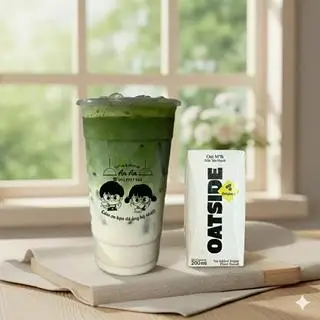 Hình ảnh Matcha latte- sữa hạt (size L) tặng trân châu 