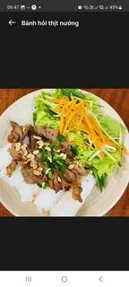 Hình ảnh Bánh hỏi thịt nướng mắm chua ngọt 
