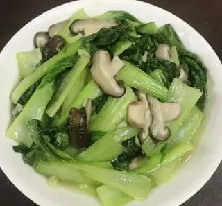 Hình ảnh CẢI THÌA XÀO NẤM / 香菇炒小白菜 / Stir-fried Bok Choy with Mushrooms