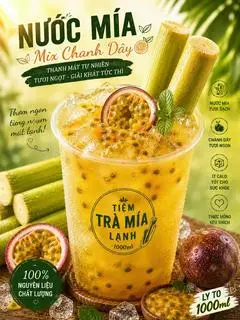 Hình ảnh Nước mía mix chanh dây