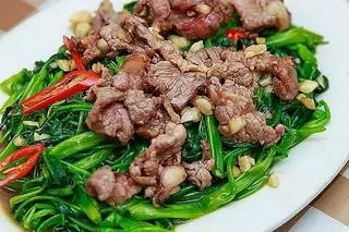 Hình ảnh Bò Xào Rau Muống
