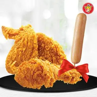 Hình ảnh 2 Gà giòn + 1 Xúc Xích Phô Mai