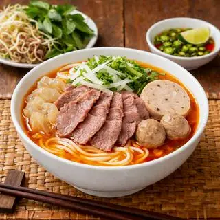 Hình ảnh Bún Bò Tái + Gân,Bò Viên,Chả
