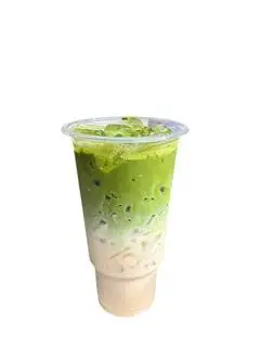 Hình ảnh matcha latte sữa gấu