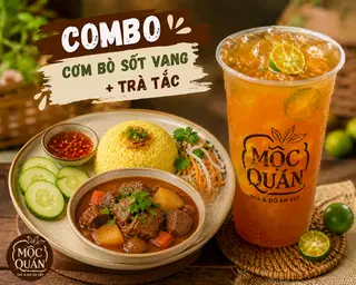 Hình ảnh Combo cơm bò sốt vang + trà tắc 