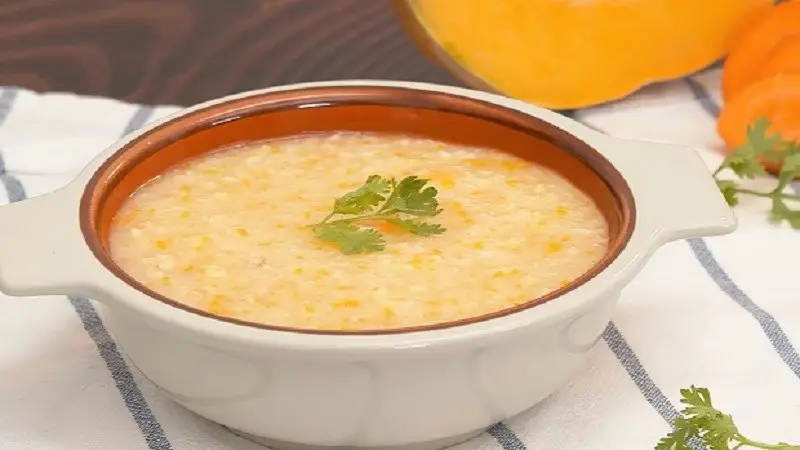 Hình ảnh Cháo tôm hầm cà rốt 