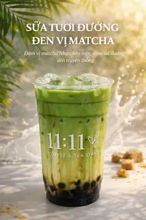 Hình ảnh Sữa tươi đường đen vị matcha