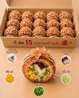Hình ảnh Set Takoyaki 15 viên bạch tuộc