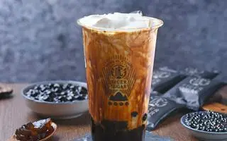 Hình ảnh Đường nâu trân châu hồng trà sữa size L