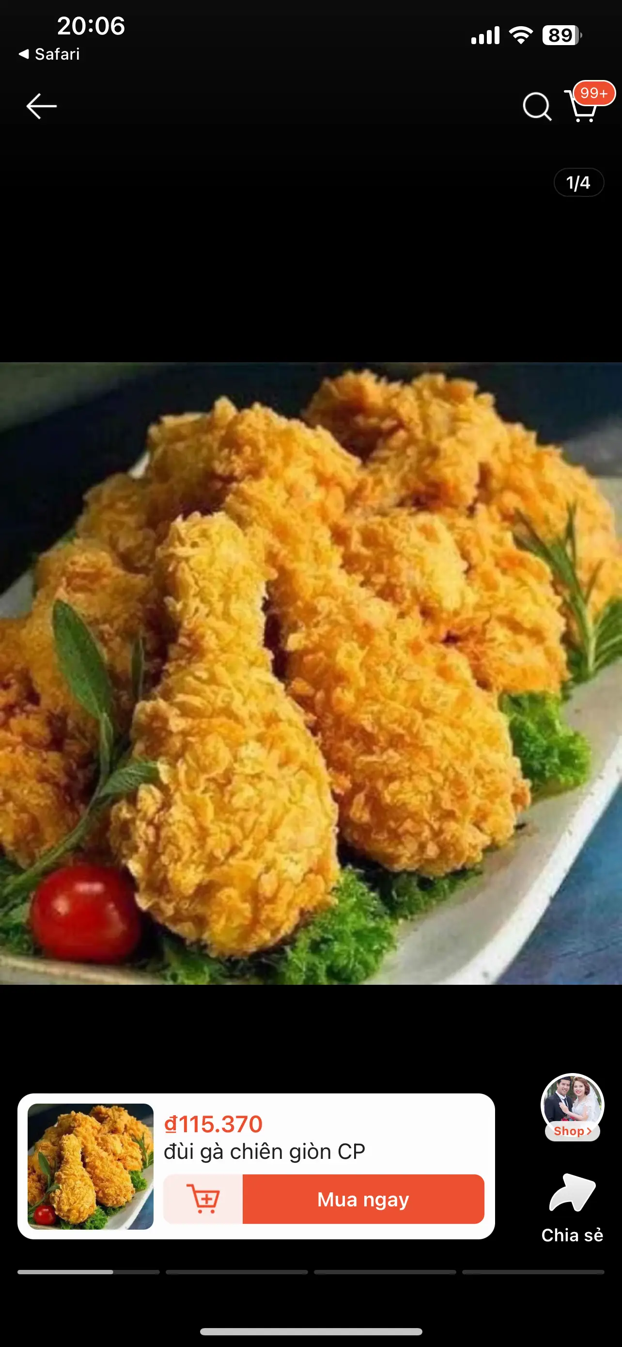 Hình ảnh Đùi Gà Rán Giòn - Size Lớn"