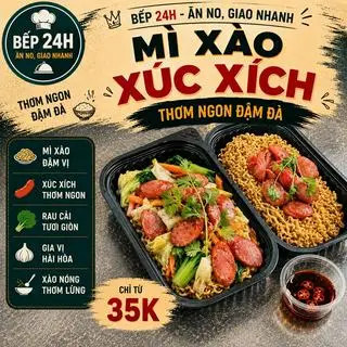 Hình ảnh Mì xào xúc xích