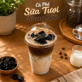 Hình ảnh Cà Phê Sữa Tươi Sương Sáo
