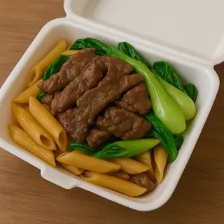 Hình ảnh nui xào bò