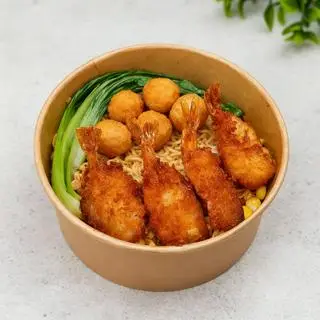 Hình ảnh Mì Trộn Tôm Tẩm Bột Chiên Giòn