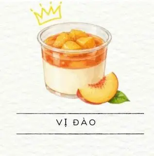 Hình ảnh Panna vị đào (100ml) hủ lớn