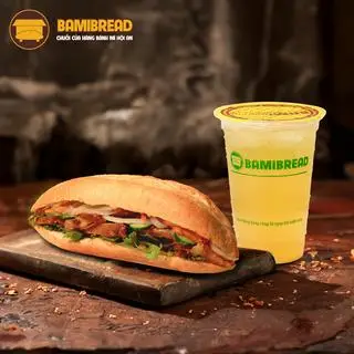 Hình ảnh Combo Bánh mì Gà nướng sả + Trà quất Bami