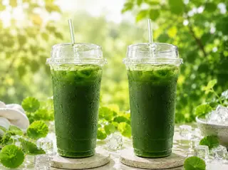 Hình ảnh combo 2 ly Rau má truyền thống
