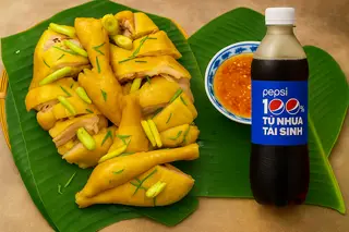Hình ảnh Combo gà ủ muối nguyên con kèm Pepsi - không chân đầu