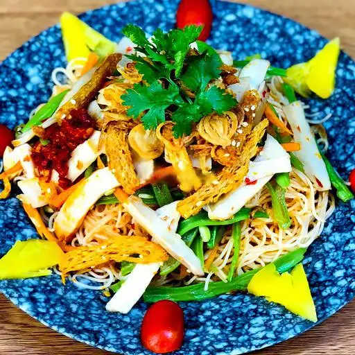 Hình ảnh Bún gạo xào rau nấm