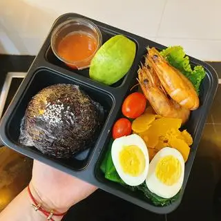 Hình ảnh Cơm lứt tôm hấp xả