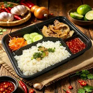 Hình ảnh Cơm Ba Rọi Cháy Cạnh