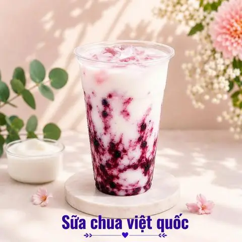 Hình ảnh Sữa chua việt quất - Ly 700ml