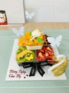 Hình ảnh bánh 2 tầng pannacotta