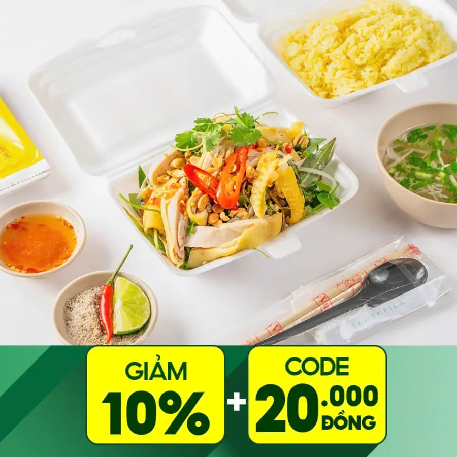 Hình ảnh Cơm & Dĩa Gỏi Gà (1 người)