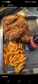 Hình ảnh combo gà rán nguyên con + khoai + 1 coca