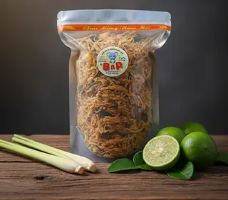 Hình ảnh KHÔ GÀ LÁ CHANH NHÀ LÀM CAO CẤP