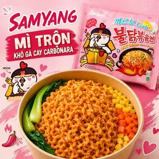Hình ảnh Mì Trộn Samyang Khô Gà Cay (Gói Hồng 130g)