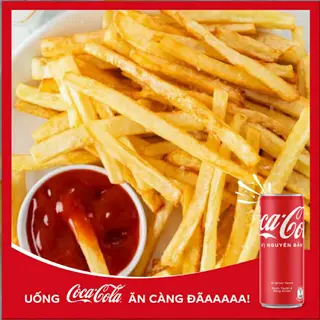 Hình ảnh khoai tây chiên lắc phomai + coca