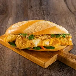 Hình ảnh bánh mì pate 2 trứng