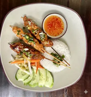 Hình ảnh Cơm thịt xiên nướng