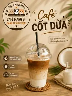 Hình ảnh cafe cốt dừa